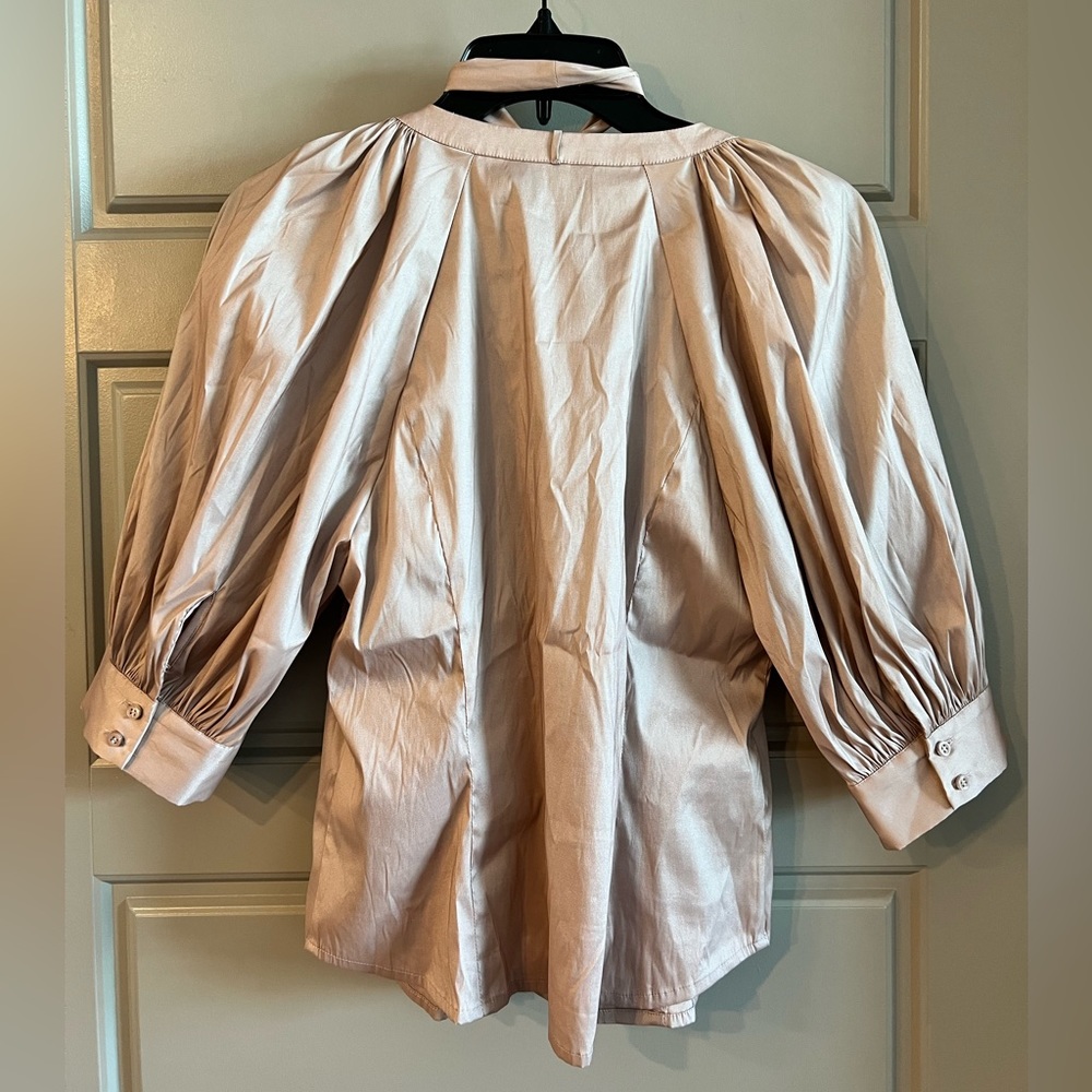 Medium Pink, Polyester & Spandex, Button Down W/U… - image 2